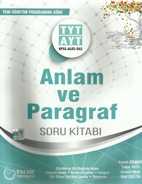 PALME TYT&AYT ANLAM VE PARAGRAF SORU KİTABI