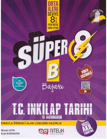 NİTELİK 8.SINIF YENİ NESİL SÜPER T.C. İNKILAP TARİHİ SORU BANKASI-B ürün görseli 1