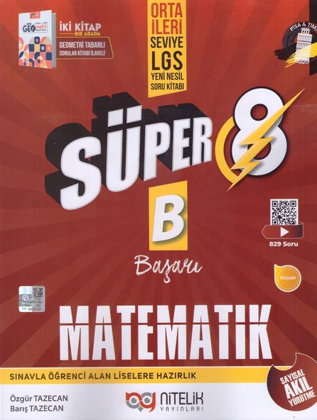 NİTELİK 8.SINIF YENİ NESİL SÜPER MATEMATİK SORU BANKASI-B