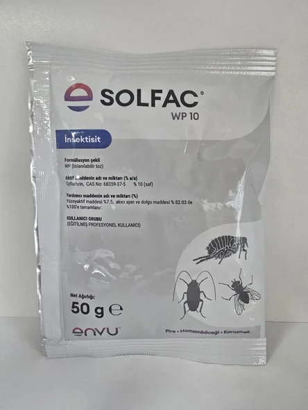 Bayer Solfac WP 10 Toz Haşere Öldürücü | 50 Gram