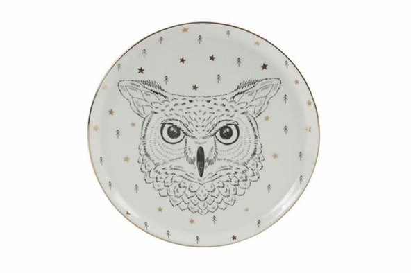 Porland Forest Owl 1li Düz Tabak 20cm 04LFH000455