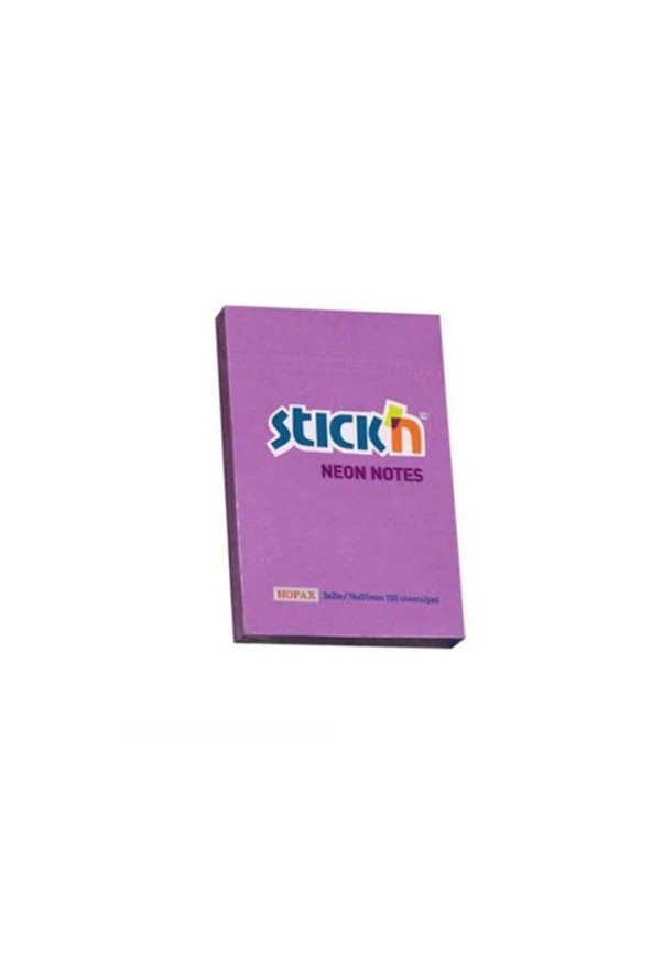 Gıpta Stıckn 76 x 51 mm Neon Mor 100 Yaprak Yapışkanlı Not Kağıdı