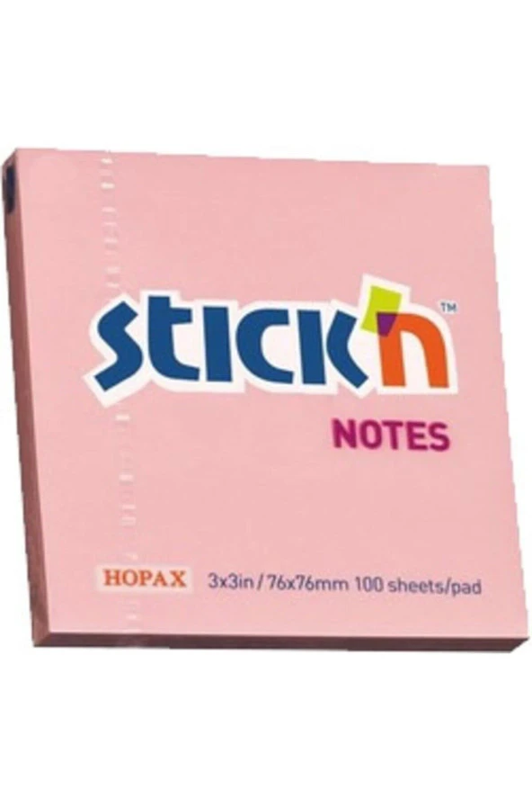 Gıpta 100 Yaprak Stickn Eco Notes Yapışkanlı Not Kağıdı Pastel Pembe 76 x 51 mm