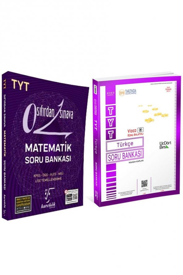 2021-2022 Sezonu 345 Video Konu Anlatımlı Tyt Türkçe Ve Karekök Tyt Matematik Soru Bankası - 2
