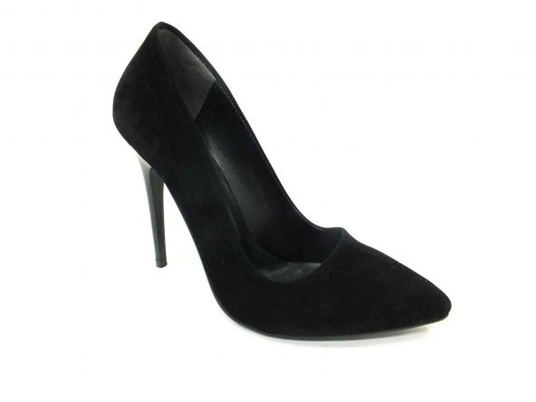 Çarıkçım Stiletto Kadın Ayakkabı Siyah-Süet 114 1519 - 2