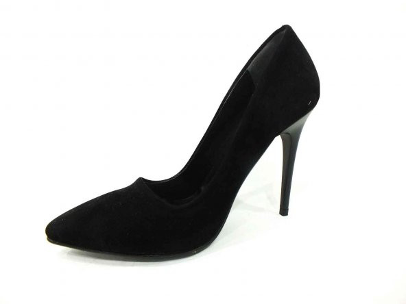 Çarıkçım Stiletto Kadın Ayakkabı Siyah-Süet 114 1519 - 3