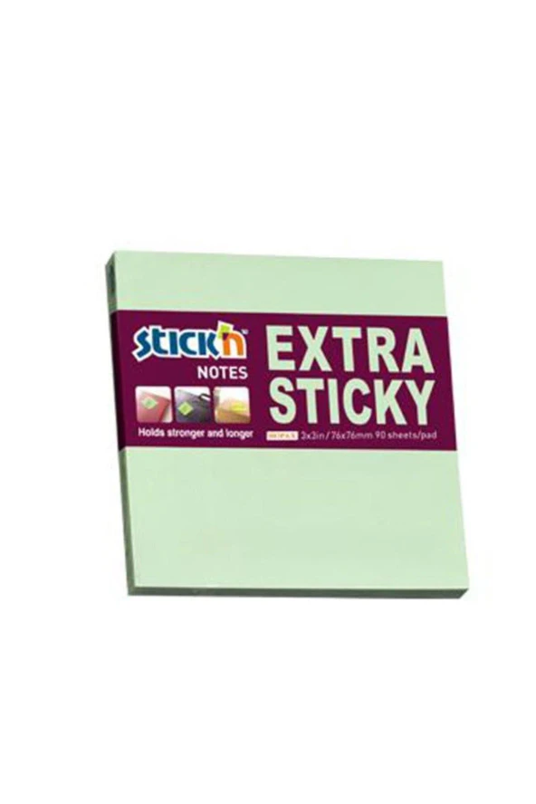 Hopax Stıckn Yapışkanlı Not Kağıdı Extra 90 Yaprak 76x76 Mm Pastel Yeşil