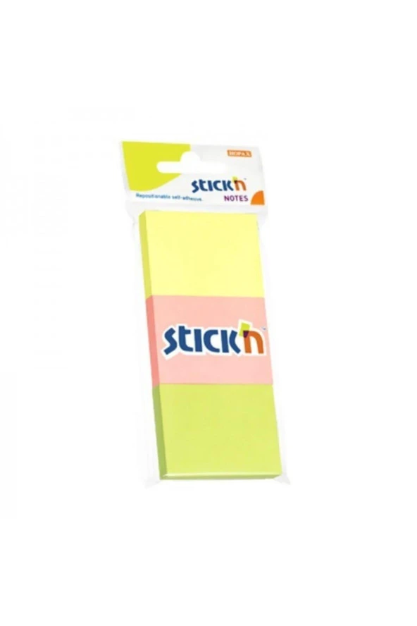 Hopax Stıckn Yapışkanlı Not Kağıdı 100 Yaprak 35x51 Mm Neon 3 Renk