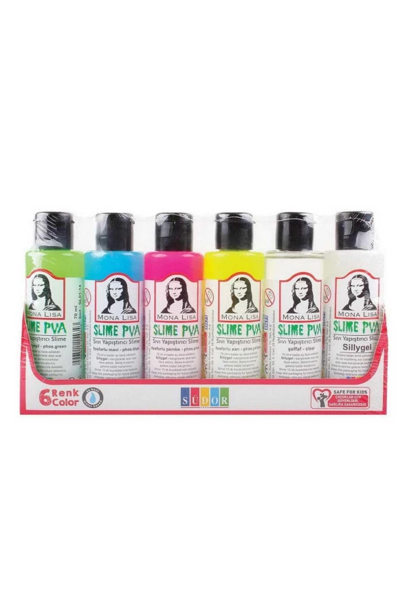 Südor Sıvı Yapıştırıcı Slime Set 70 ML 6 LI SL06 ürün görseli