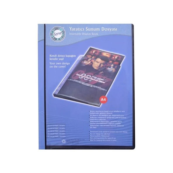 Serve Katalog (Sunum) Dosya Önü-Sırtı Cepli 20 Lİ Kırmızı SV6720