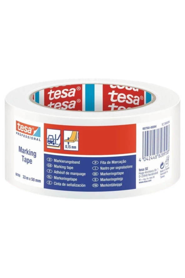 Tesa İkaz Bandı Yer İşaretleme Beyaz 33x50 60760-00094-15