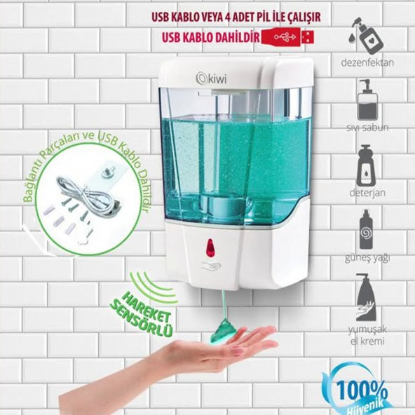 Kiwi KSD-9932 Sensörlü Sıvı Sabunluk - 2