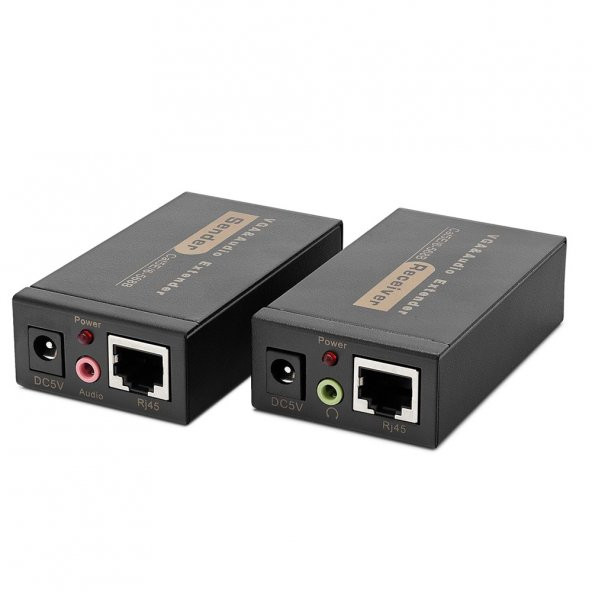 Hadron HN243 Extender Vga Audio Cat6 Bakır 100 Mt
