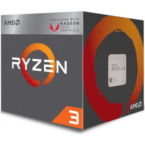 AMD Ryzen ™ 3 2200G 3.5GHz (Turbo 3.7GHz) Vega⁸ Graphics AM4 İşlemci - 1