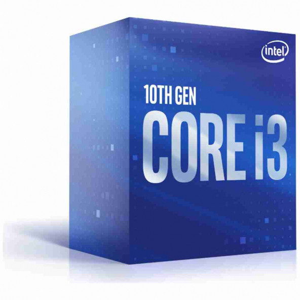 Intel Core i3-10100F 3.6GHz (Turbo 4.3GHz) 6MB Cache LGA1200 Comet Lake 10. Nesil İşlemci - Kutulu Fanlı