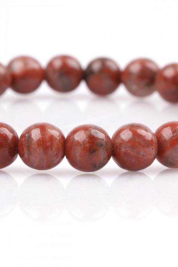 Jasper Doğal Taş Bileklik 6 mm Küre Kesim - Resim 2