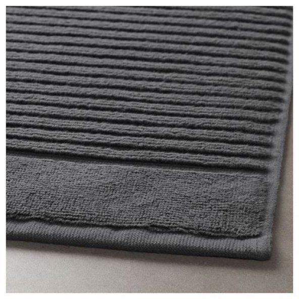 Banyo Paspası Pamuk, 50x80 cm Koyu Gri Renk - 4