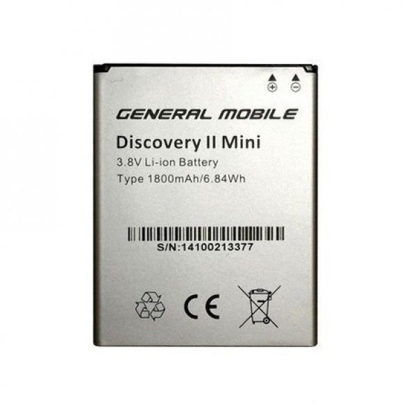 General Mobile Discovery 2 Mini Batarya Pil 100 Orjinal