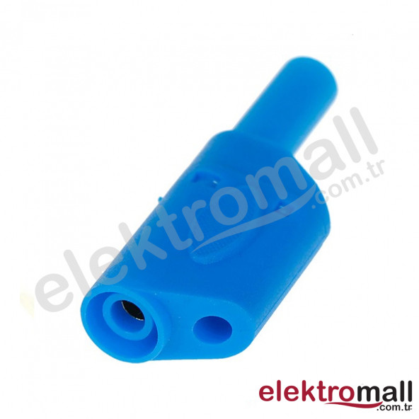 4mm Korumalı Mavi Banana Jack - 5 Adet - 2