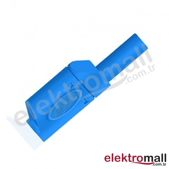 4mm Korumalı Mavi Banana Jack - 5 Adet - 3