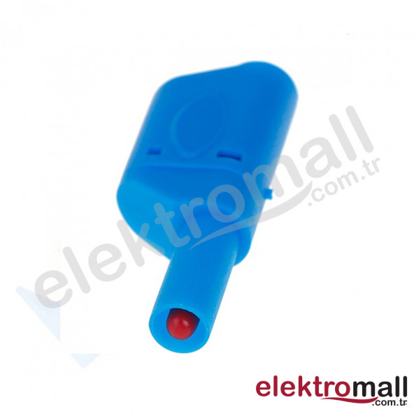 4mm Korumalı Mavi Banana Jack - 5 Adet - 4
