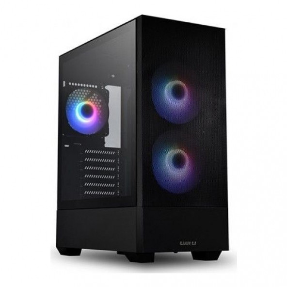 Lian Li Lancool 205 Mesh 2X140MM Argb FAN/1X120MM Argb Fan Temperli Cam USB 3.0 Mesh Siyah Atx Mid-Tower Bilgisayar Kasası