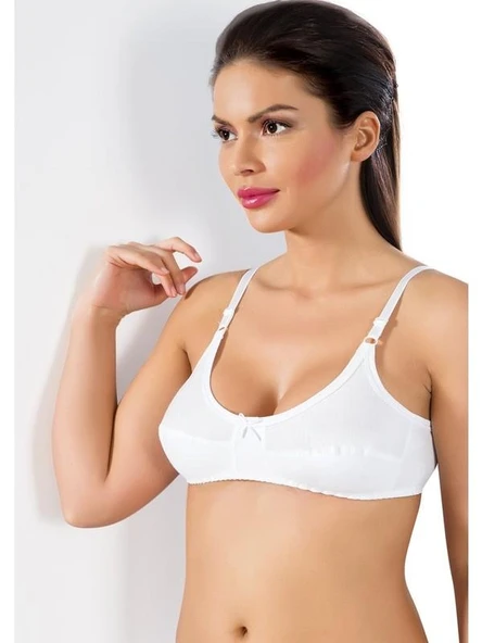 Lüx DRM 083 %100 Pamuk Battal Desteksiz Rahat Penye Sütyen - 3