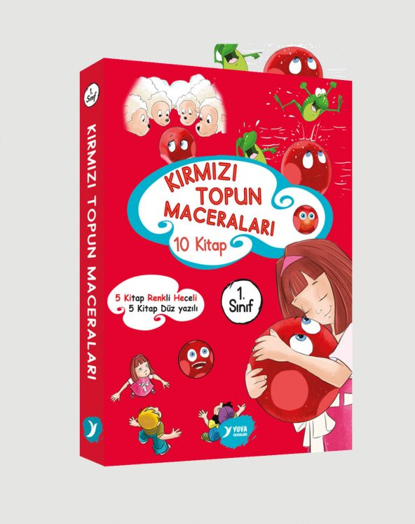 Yuva Yayınları Kırmızı Topun Maceraları 1. Sınıf Hikaye Seti 10 Kitap