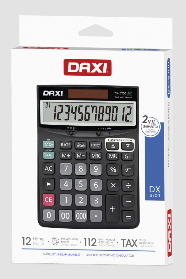 Dx-6700 Işlem Kontrollü , 12 Haneli Hesap Makinesi - 3