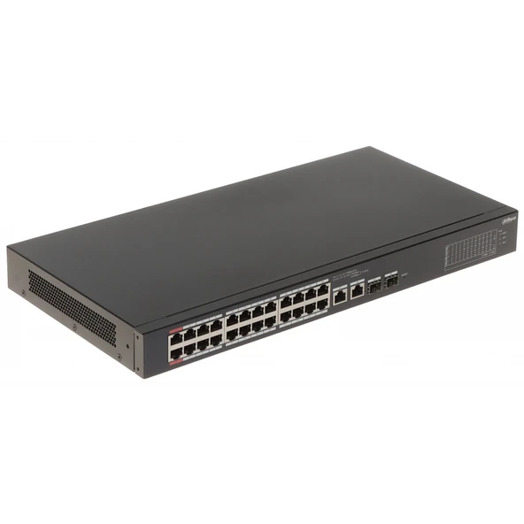 DAHUA CS4226-24ET-375, 24Port, Megabit, PoE 375W, 2 Port Gigabit Lan, 2 Port SFP Gigabit Combo, Cloud Yönetilebilir, Switch