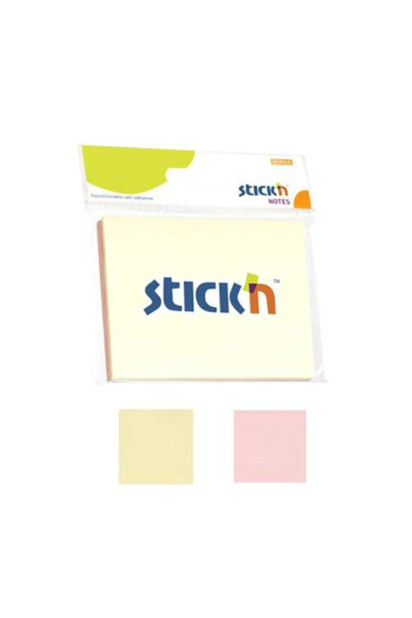 Hopax Stickn Yapışkanlı Not Kağıdı 76X102 Mm 2 Pastel Renk 100 Yaprak