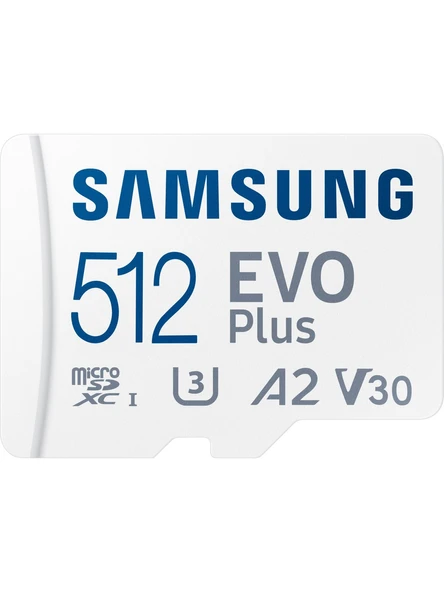 Samsung EVO Plus 512 GB Micro SD Hafıza Kartı MB-MC512SA/TR Samsung Türkiye Garantili