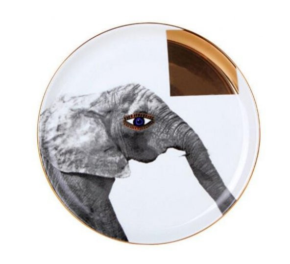 Porland Wild Life Serisi 20cm Düz Tabak Elephant