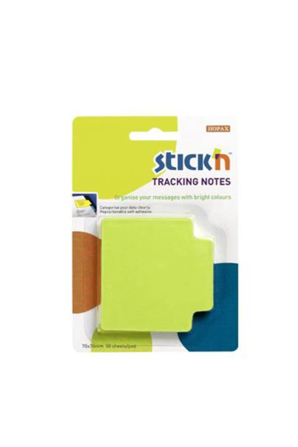 Hopax Stickn Yapışkanlı Not Kağıdı 70X70 Mm Neon Yeşil 50 Yaprak