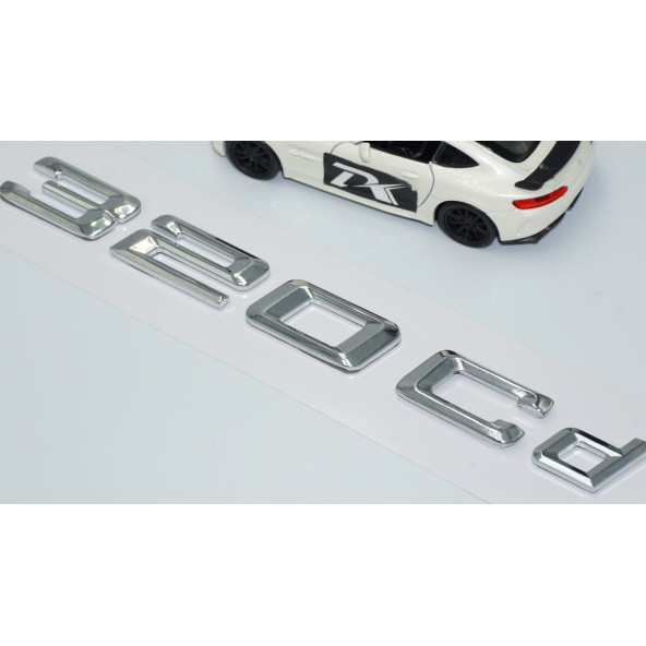 DK Tuning 320Cd Bagaj Krom Metal 3M 3D Yazı Logo Bmw İle Uyumlu - 3