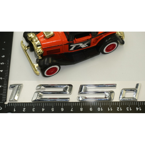 Bmw 125d Bagaj Krom Metal 3M 3D Yazı Logo - 6