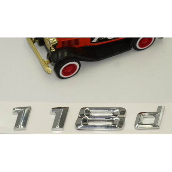 Bmw 118d Bagaj Krom Metal 3M 3D Yazı Logo - 4