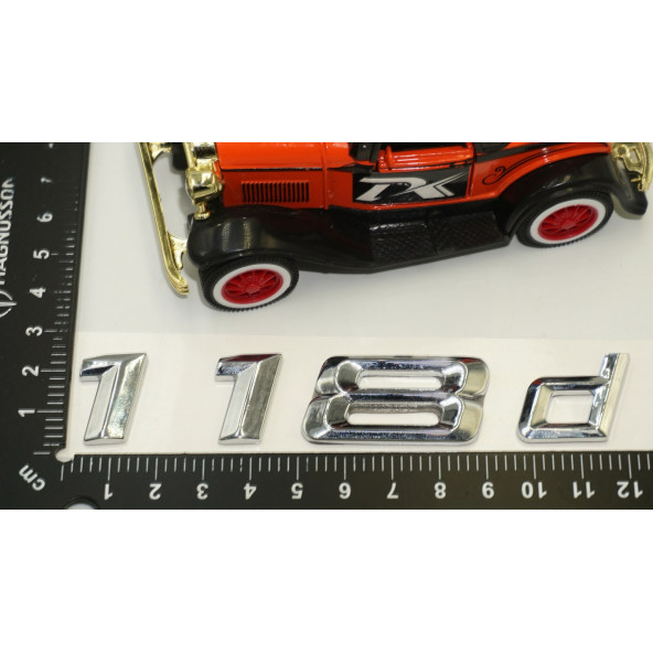 Bmw 118d Bagaj Krom Metal 3M 3D Yazı Logo - 6