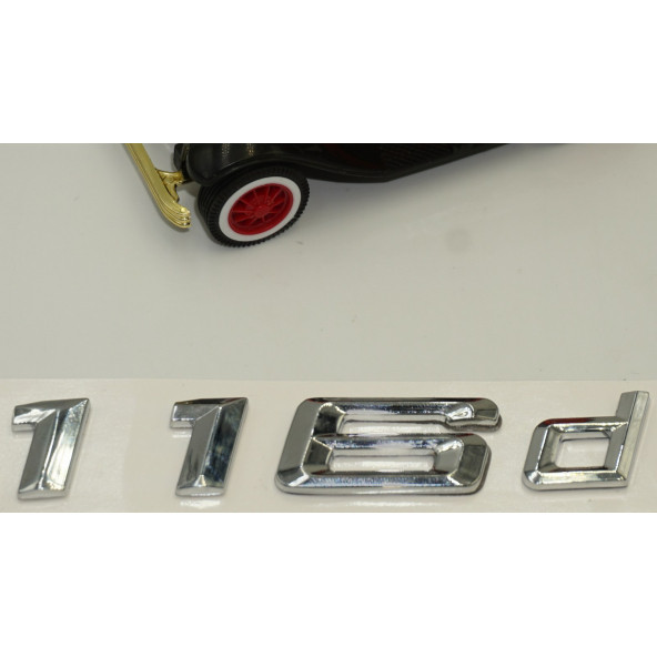 Bmw 116d Bagaj Krom Metal 3M 3D Yazı Logo - 4