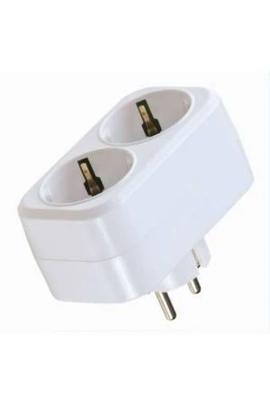 2 Li Topraklı Fiş Priz Düz Tip