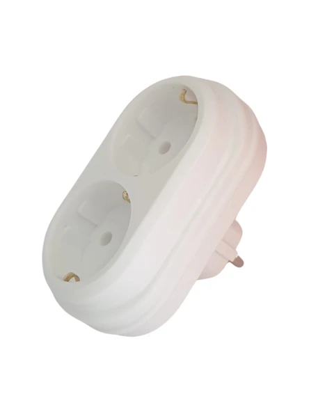 İkili Topraklı Fiş-Priz Düz Tip Beyaz (001 170 033006 00 00)