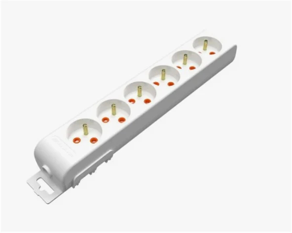 Rı-Tech 6 Lı Ups Klemensli Topraklı Grup Priz