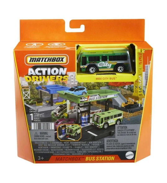 PTTAVM: Mattel Oyuncak Matchbox Aksiyon Sürücüleri Otobüs Durağı