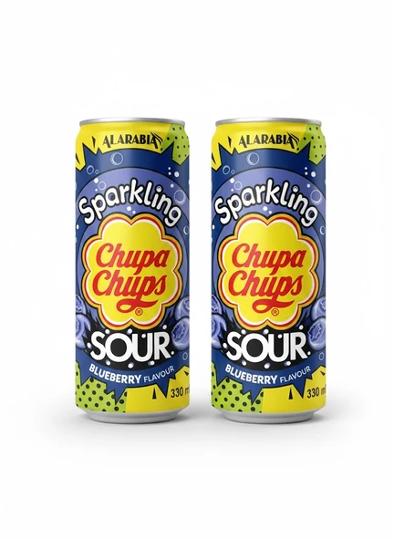 Chupa Chups Sparkling Sour Blueberry Flavour - Ekşi Yaban Mersini
