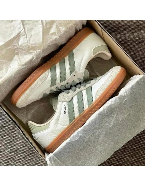 adidas gazelle silver green womens Adidas Samba OG Silver Green Putty Mauve – Newcop