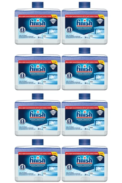 Finish Makine Temizleyici Sıvı 250 Ml 8 Adet