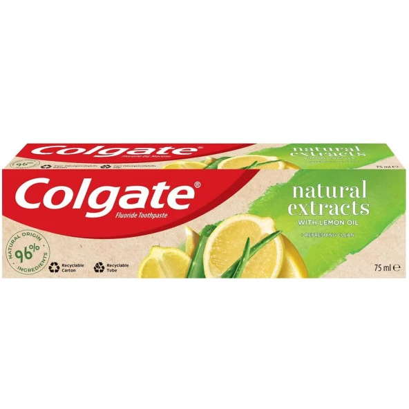 Colgate Natural Extracts Limon Yağı Ve Aloe Vera Özlü Diş Macunu 75 ml