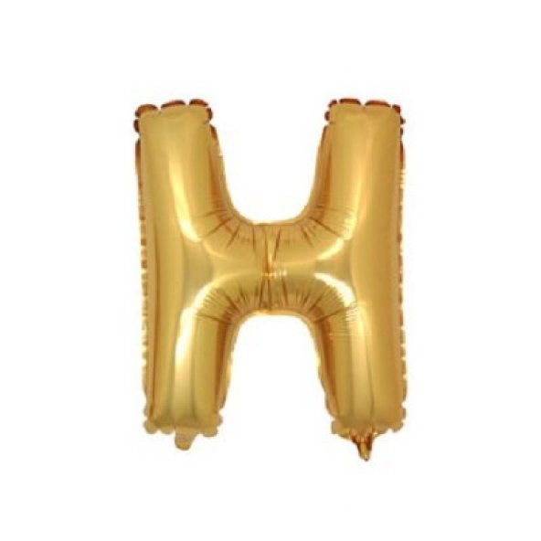 H Harfi Altın Folyo Balon 40 inç (100 cm)