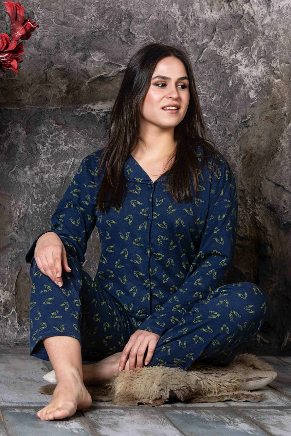 Pamuklu Uzun Kollu Gömlek Pijama Takımı: Rahat Uyku Koleksiyonu