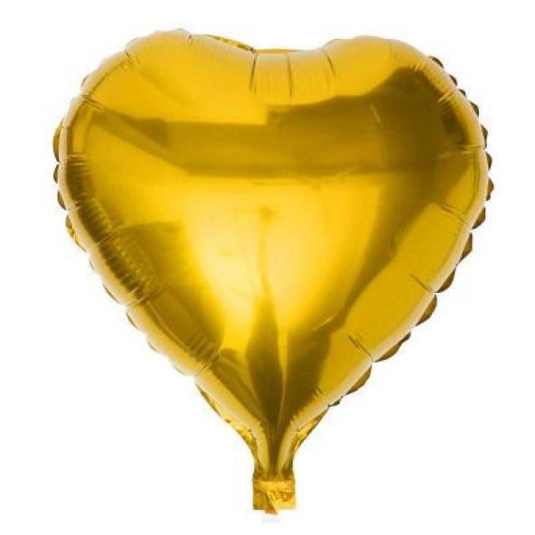 Altın Kalp Folyo Balon 18 inç (45 cm)